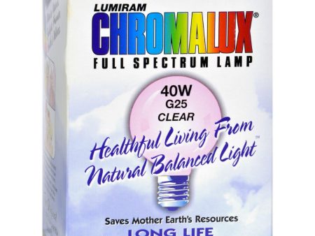 Chromalux Light Bulb Golbe Clear - 40w Bulb. Supply