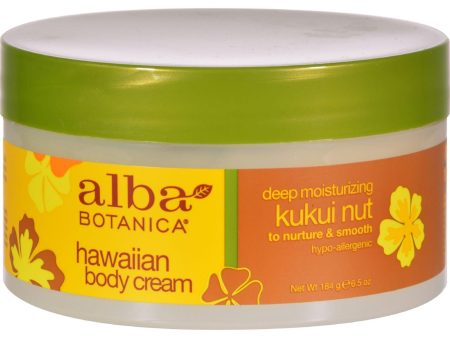 Alba Botanica Hawaiian Body Cream Kukui Nut - 6.5 Oz Supply