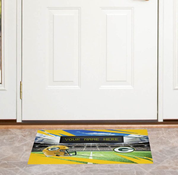 NFL Green Bay Packers Scoreboard Personalized Washable Rug 20x32 Inches For Discount