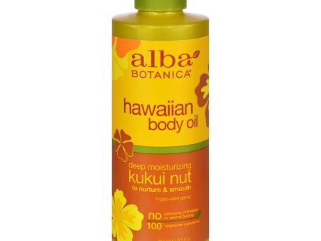 Alba Botanica Hawaiian Body Oil Kukui Nut - 8.5 Fl Oz For Sale