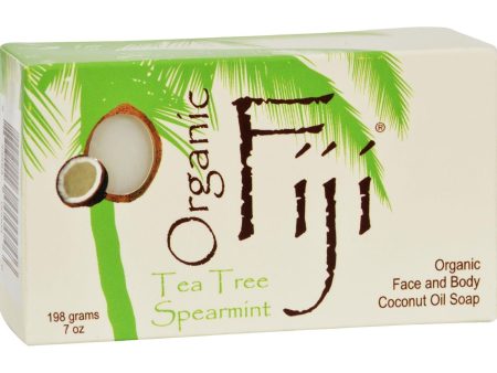 Organic Fiji Organic Face And Body Coconut Oil Soap Tea Tree Spearmint - 7 Oz on Sale