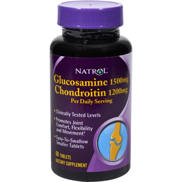 Natrol Glucosamine 1500 Mg Chondroitin 1200 Mg - 60 Tablets For Discount