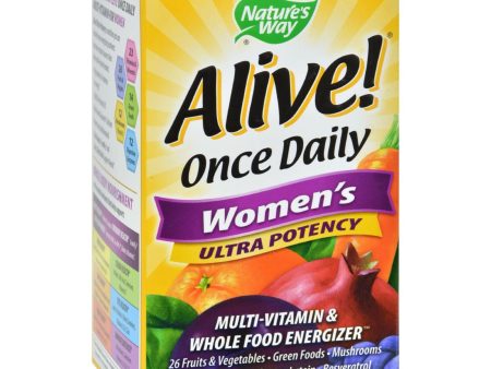 Nature s Way Alive Once Daily Women s Multi-vitamin Ultra Potency - 60 Tablets Hot on Sale