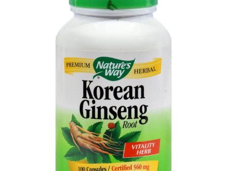 Nature s Way Korean Ginseng Root - 100 Capsules Online