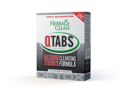 Herbal Clean Detox Qtabs Maximum Strength Cleansing Formula - 10 Tablets Online Sale