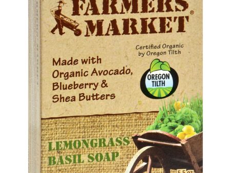 Farmer s Market Natural Bar Soap Lemongrass Basil - 5.5 Oz Online now