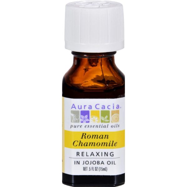 Aura Cacia Roman Chamomile Pure Essential Oil - 0.5 Fl Oz For Discount