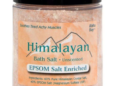 Himalayan Salt Bath Salt - 40% Epsom Salt Enriched - 24 Oz Supply