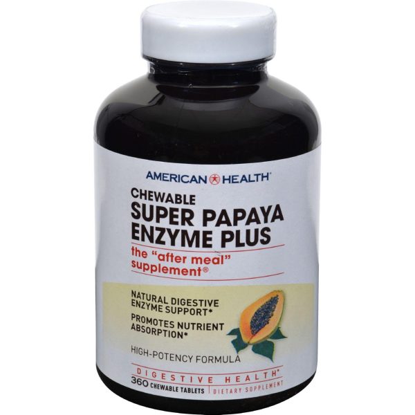 American Health Super Papaya Enzyme Plus Chewable - 360 Chewable Tablets Online Sale