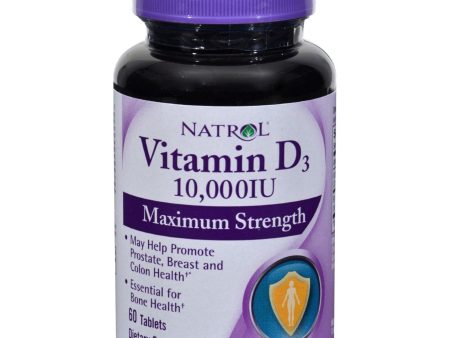 Natrol Vitamin D3 - 10000 Iu - 60 Tablets on Sale