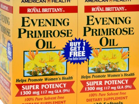 American Health Royal Brittany Evening Primrose Oil Twin Pack - 1300 Mg - 120+120 Softgels Online