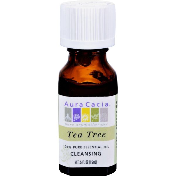 Aura Cacia Pure Essential Oil Tea Tree - 0.5 Fl Oz Supply