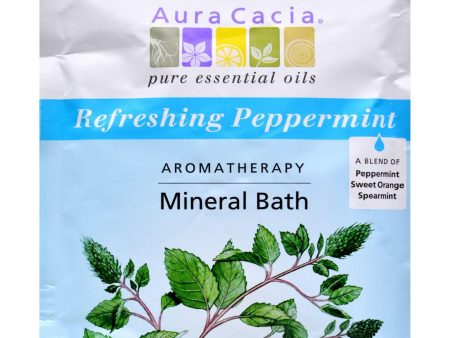 Aura Cacia Aromatherapy Mineral Bath Peppermint Harvest - 2.5 Oz - Case Of 6 Online