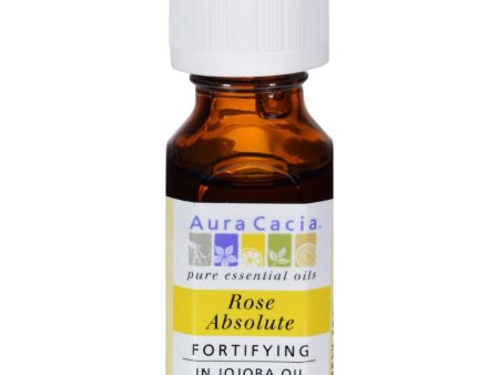 Aura Cacia Rose Absolute In Jojoba Oil - 0.5 Fl Oz For Discount