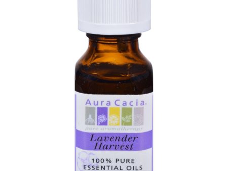 Aura Cacia Pure Essential Oil Lavender Harvest - 0.5 Fl Oz For Sale