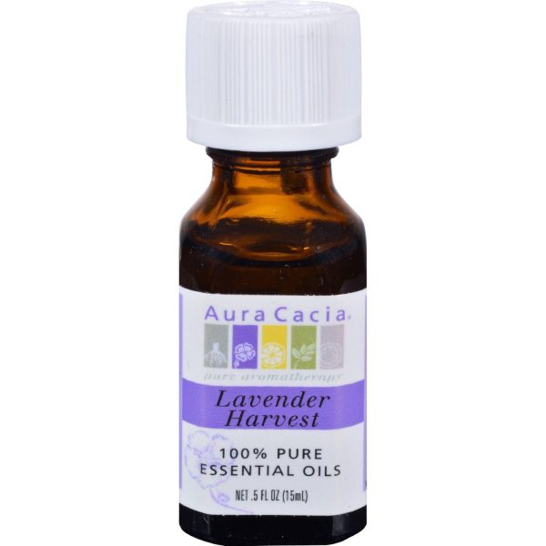 Aura Cacia Pure Essential Oil Lavender Harvest - 0.5 Fl Oz For Sale