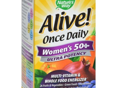 Nature s Way Alive Once Daily Women s 50 Plus - 60 Tablets For Sale