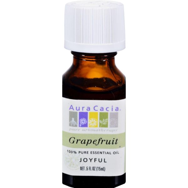 Aura Cacia Pure Essential Oil Grapefruit - 0.5 Fl Oz Supply