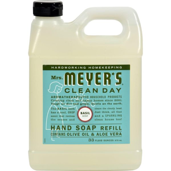 Mrs. Meyer s Liquid Hand Soap Refill - Basil - 33 Lf Oz Discount