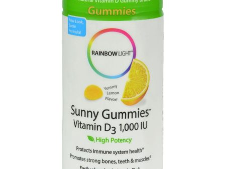 Rainbow Light Vitamin D Sunny Gummies Sour Lemon - 1000 Iu - 50 Gummies Online Sale