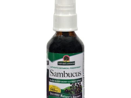 Nature s Answer Sambucus Nigra Black Elder Berry Extract Spray - 2 Fl Oz For Discount