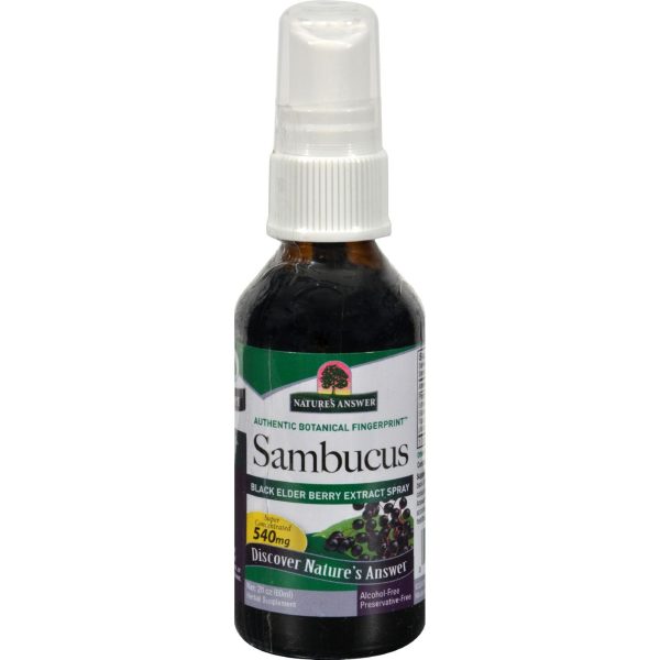 Nature s Answer Sambucus Nigra Black Elder Berry Extract Spray - 2 Fl Oz For Discount