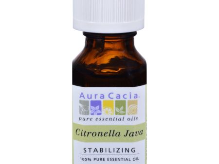 Aura Cacia Pure Essential Oil Citronella Java - 0.5 Fl Oz Online Hot Sale