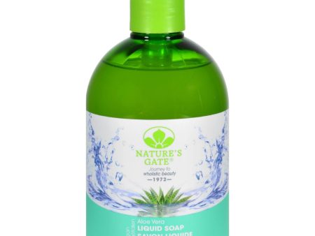 Natures Gate Hand Soap - Liquid - Aloe Vera - 12.5 Oz Online now