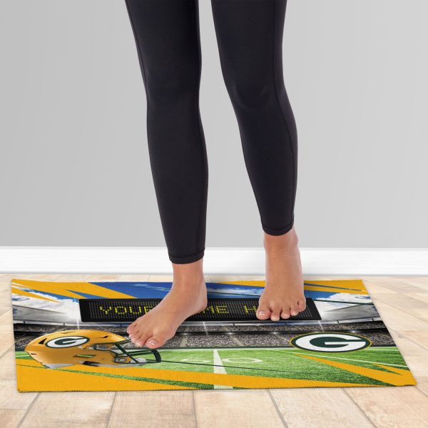 NFL Green Bay Packers Scoreboard Personalized Washable Rug 20x32 Inches For Discount