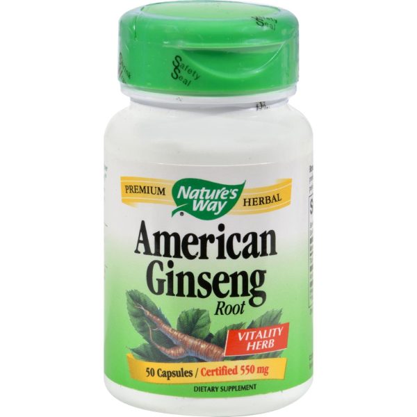 Nature s Way American Ginseng Root - 50 Capsules Hot on Sale