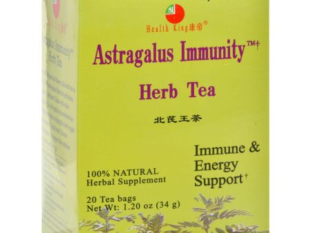 Health King Astragalus Immunity Herb Tea - 20 Tea Bags on Sale