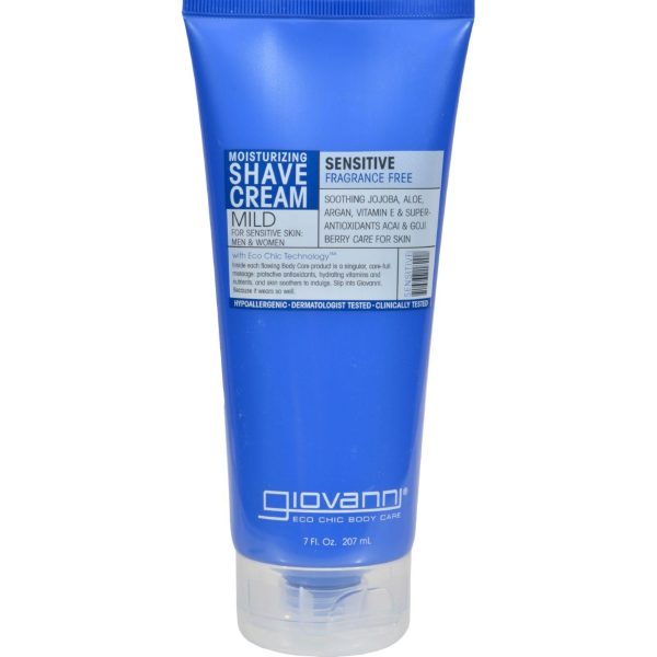 Giovanni Moisturizing Shave Cream Sensitive Skin Men And Women Fragrance Free - 7 Fl Oz on Sale