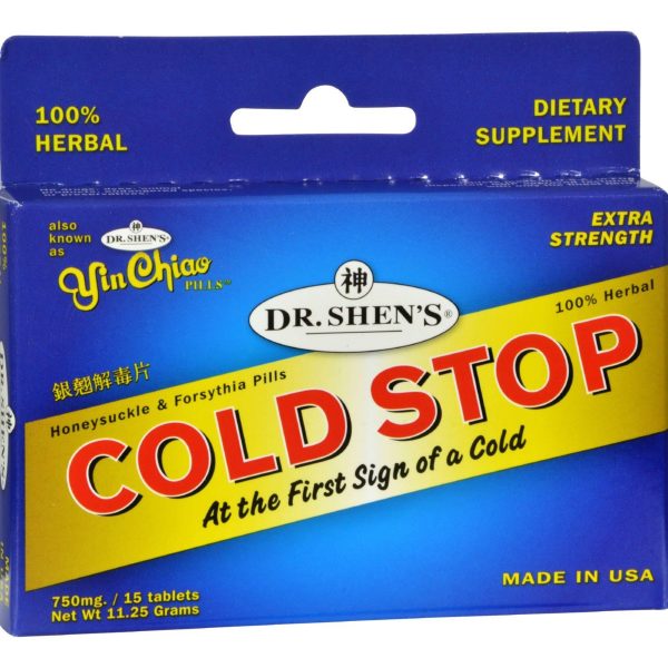 Dr. Shen s Yin Chiao Coldstop Cold Or Flu - 15 Tablets For Cheap