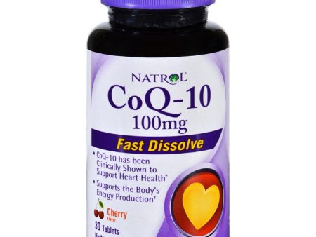 Natrol Coq-10 - Cherry Flavor - 30 Tablets Online Sale