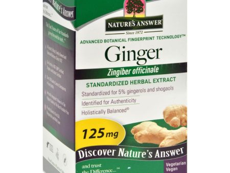 Nature s Answer Ginger Rhizome - 60 Vegetarian Capsules Online