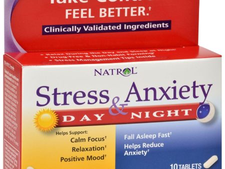 Natrol Stress Anxiety Day And Nite Formula - 20 Tablets Hot on Sale