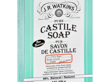 J.r. Watkins Bar Soap - Castile - Clary Sage - 8 Oz Hot on Sale