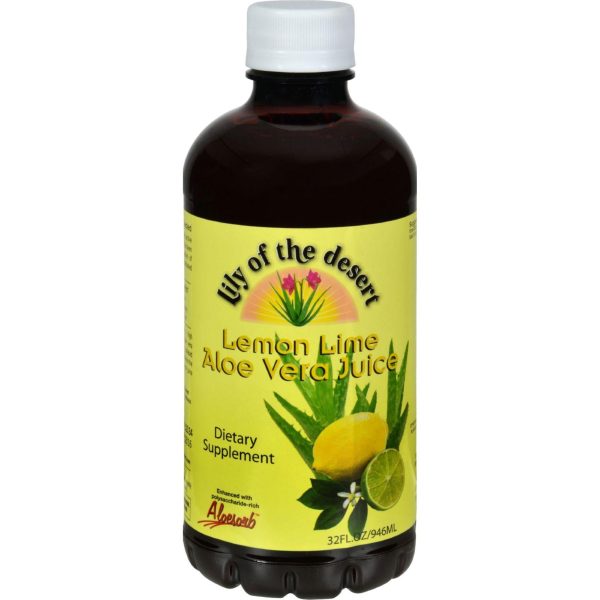 Lily Of The Desert Aloe Vera Juice Lemon Lime - 32 Fl Oz Supply