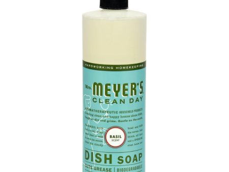 Mrs. Meyer s Liquid Dish Soap - Basil - Case Of 6 - 16 Oz on Sale