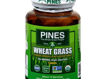 Pines International Organic Wheat Grass - 500 Mg - 100 Tablets Hot on Sale