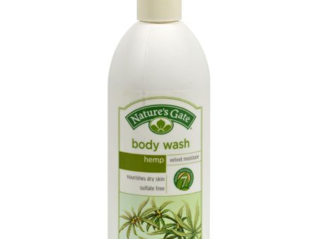 Nature s Gate Velvet Moisture Body Wash - Hemp - 18 Oz Hot on Sale