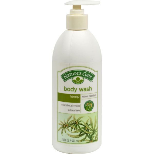 Nature s Gate Velvet Moisture Body Wash - Hemp - 18 Oz Hot on Sale