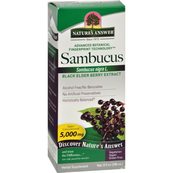 Nature s Answer Sambucus Nigra Black Elder Berry Extract - 8 Fl Oz on Sale