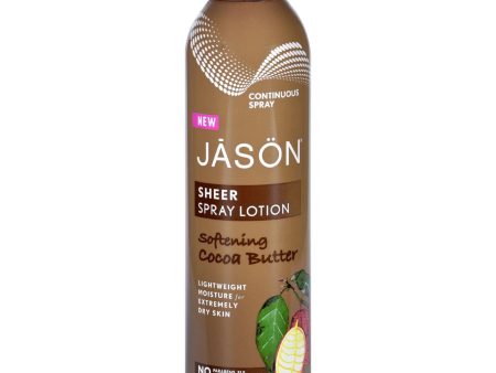 Jason Natural Products Spray Lotion - Sheer - Softening Cocoa Butter - 6 Oz Discount