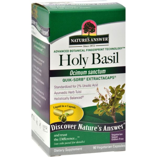 Nature s Answer Holy Basil - 90 Liquid Capsules Hot on Sale