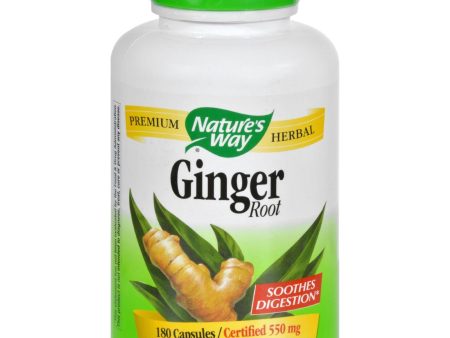 Nature s Way Ginger Root - 180 Capsules Fashion