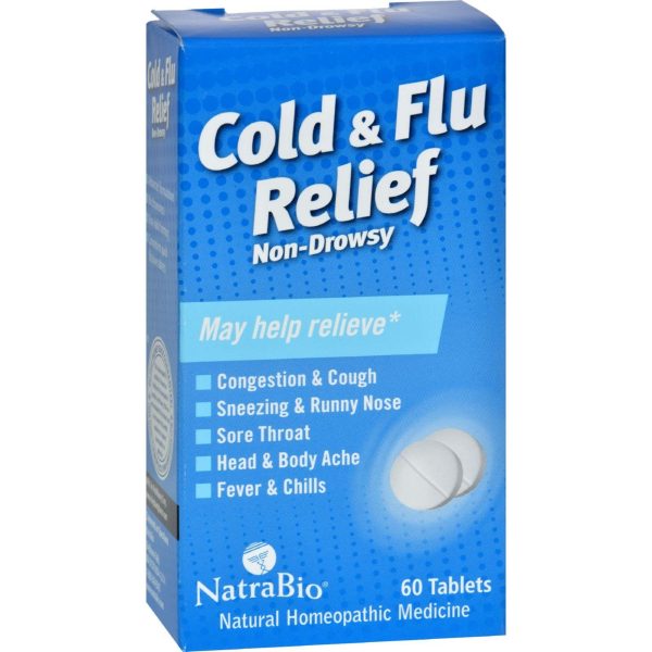 Natrabio Cold And Flu Relief Non-drowsy - 60 Tablets For Discount