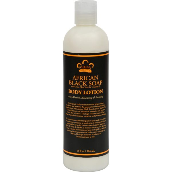 Nubian Heritage Lotion - African Black Soap - 13 Oz For Cheap