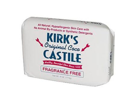 Kirk s Natural Original Coco Castile Soap Fragrance Free - 4 Oz Online Sale