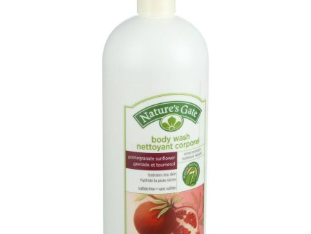 Nature s Gate Body Wash - Pomegranate Sunflower - 32 Oz Fashion